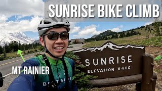 Mt Rainier Sunrise Bike Climb Vlog and Guide  Must Try Scenic Cycling Route in Washington State [upl. by Anoy494]