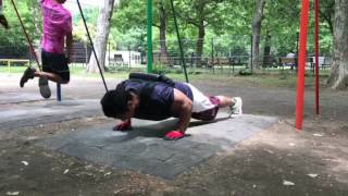 Plyometric pushups with weighted vest [upl. by Wichman]