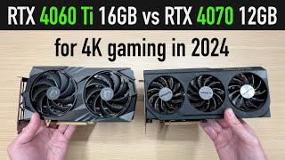 RTX 4060 Ti 16GB vs RTX 4070 Which is better for smooth 4K gaming in 2024 [upl. by Samalla]