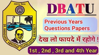 🔴DBATU Previous Year Questions Paper  How to Download Previous years Paper  Dbatu Question Papers [upl. by Oyek]