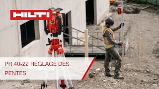 Réglage dune pente numérique avec le laser rotatif Hilti PR 4022 [upl. by Lorenzana576]