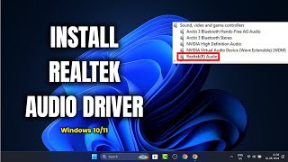 Download amp Install Realtek HD Audio Driver on Windows 11 amp 10 Computer [upl. by Donelu30]