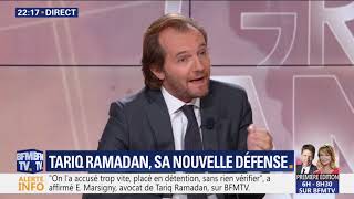 lavocat de tariq ramadan  de marsigny quotles rapports consentis prouvent quil ny a pa eu violquot [upl. by Nick]