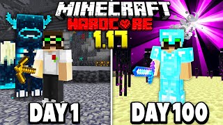 I Survived 100 days in Hardcore Minecraft 117 Caves and Cliffs Update [upl. by Anirdna]