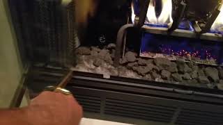 Turning off gas fireplace [upl. by Ecinrahs]