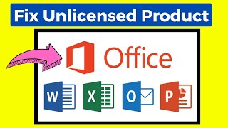 Fix unlicensed product and activation errors in office  How to fix Product Activation Failed [upl. by Penni899]