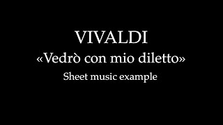 A Vivaldi Vedrò con mio diletto  Sheet music example [upl. by Gunar932]