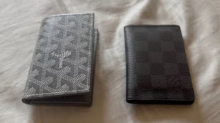 GOYARD Saint Pierre Card Wallet VS LOUIS VUITTON Pocket Organizer  COMPARISON [upl. by Eesak]