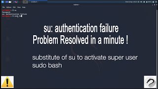 su authentication Failure Resolved [upl. by Nillad]