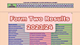 MATOKEO YA KIDATO CHA PILI 2023  NECTA Form Two results 20232024 [upl. by Lonni]