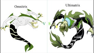 Omnitrix vs Ultimatrix side by side comparison Part 1 [upl. by Coh]