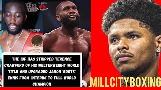 Shakur Stevenson Keeps it a 💯On Terrence Crawford Vs Jaron Ennis Fight Now that boots a champion [upl. by Berl]