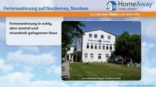 Norderney Ferienwohnung in ruhig aber zentral und strandnah gelegenem Haus  FeWodirektde Video [upl. by Aihsak]