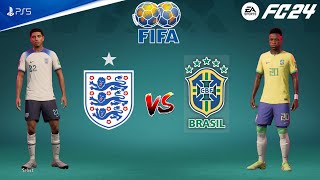 FC 24  England vs Brazil  FIFA International Friendly Match 2024  PS5™ 4K60 [upl. by Ddot]