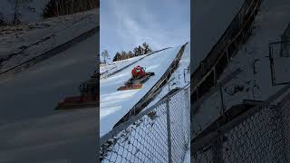 Grooming At The Pine Mountain Ski Jump shortvideo shorts short pistonbully  Jason Asselin [upl. by Adigirb]