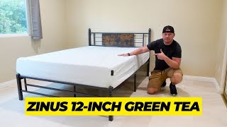 Zinus 12 Inch Green Tea Memory Foam Mattress Review [upl. by Yrrac]