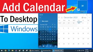 Calendar Shortcut  How To Put Calendar on Desktop Windows 10  How to Add Calendar To Desktop [upl. by Tronna235]