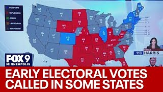 Several states called early electoral votes tallied for presidential election [upl. by Zara]