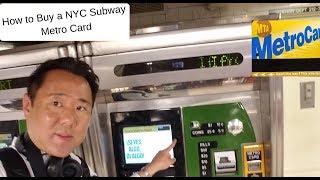 NYC Subway How to buy a Metrocard Step by step with credit card or cash [upl. by Bartie]