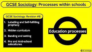 GCSE Sociology Revision from allsociology  Processes in Education Episode 8 [upl. by Assetniuq]