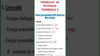 Formule de physique Terminale S 6 [upl. by Mccarty505]