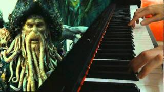 Davy Jones Theme piano easy NEW VERSION [upl. by Docilla798]