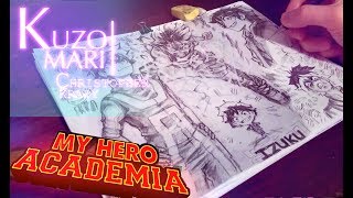 Speed Drawing FULL PAGE Izuku Midoriya  My Hero Academia  Anime Manga Sketch [upl. by Annairda710]