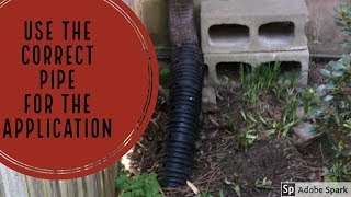 Downspout Drain Lines  Using Perforated Pipe [upl. by Ziom]