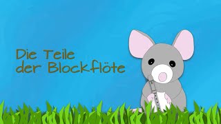 Nr 3 Die Teile der Blockflöte Mini die Blockflötenmaus [upl. by Oilalue410]