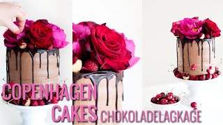 CHOKOLADELAGKAGE  Sådan laver du denne høje chokoladelagkage med mousse og bær  Copenhagen Cakes [upl. by Zacek627]