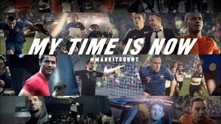 Nike Ad 2012 HD My time is now Cristiano NeymarIniestaPiqueGuardiola [upl. by Enelear]