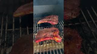 Beef back ribs on pellet smoker [upl. by Swope602]