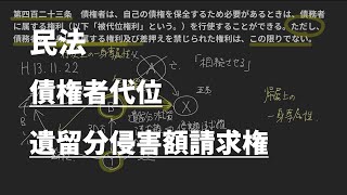 【民法】債権者代位｜遺留分侵害額請求権（最判平成13・11・22） [upl. by Ainniz]