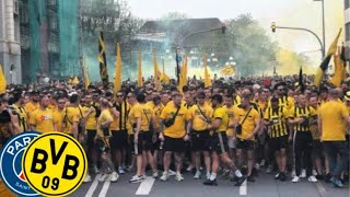 BVB Fanmarsch vor dem Spiel gegen PSG  Dortmund  PSG 152024 UCL [upl. by Moir]