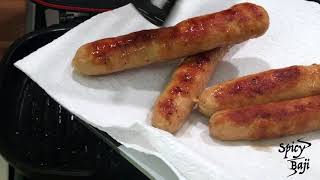 Homemade Chicken Sausages Without Casing Recipe  Chicken Hot Dog with Caramelized Onions [upl. by Heinrich109]