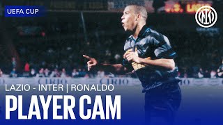 PLAYER CAM  RONALDO VS LAZIO  COPPA UEFA 199798 ⚫🔵📹 [upl. by Enitnemelc]