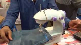 Mini Electric Sewing Machine With Battery  Electricity Power mode and Pedal [upl. by Towney]