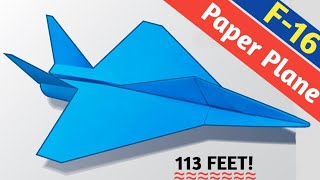 Aviones De Papel F16  Como Hacer un Avion de Papel  How To Make a Paper Airplane [upl. by Chassin51]