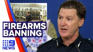 Coronavirus Temporary ban on firearms and ammunition in Victoria  Nine News Australia [upl. by Stannfield529]