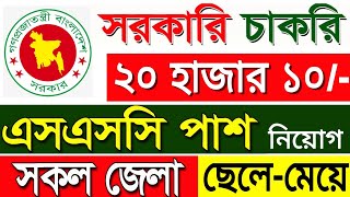 SSC পাশে সরকারি চাকরি নিয়োগ ২০২৪  রাজস্ব  nbr job circular 2024  job circular 2024 [upl. by Yrok]