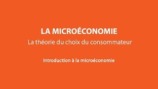 La microéconomie  La théorie du choix du consommateur  Introduction à la microéconomie 12 [upl. by Eillim686]