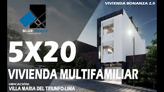 VIVIENDA MULTIFAMILIAR 5X20 EN VILLA MARIA DEL TRIUNFOLIMAPERÚ [upl. by Rezzani]