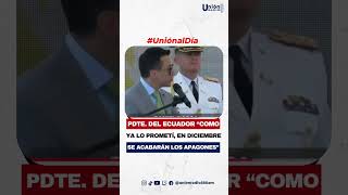 El presidente de Ecuador indicó que en el mes de diciembre se acabaran los apagones en el país [upl. by Wernsman]