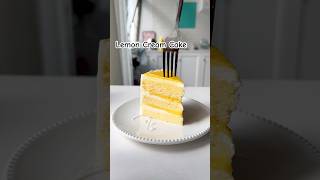 Lemon Chiffon Cream Cake 🍋 shorts lemoncreamcake lemoncake chiffoncake chiffon recipe [upl. by Yelak]