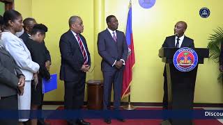 Discours de Monsieur Nesmy Manigat directeur de cabinet du Premier ministre SEM Garry Conille [upl. by Boyer]