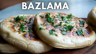 How to Make Bazlama Bread Soft and Easy Turkish Flatbread [upl. by Bunce]