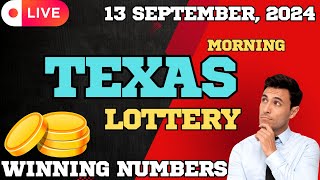 Texas Morning Lottery Results For  13 Sep 2024  Pick 3  Daily 4  All or Nothing  Powerball [upl. by Fitzsimmons530]