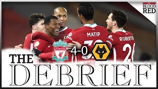 The Debrief Liverpool 40 Wolves  Salah Wijnaldum and Matip score as fans return to Anfield [upl. by Ecirrehs955]