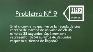 Ejercicio 9  El Cronómetro Problemas de horas y tiempo [upl. by Etterb]