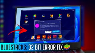 Play On a 32bit instance Bluestacks 5 Error Solved  Bluestacks 5 Error Fix 2023  Techz Ram [upl. by Chemarin]